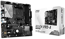 Материнская плата ASROCK B550M PRO-A, AM4, B550, 4*DDR4, 4*SATA, 2*M.2, 5*USB 3.2, 2*USB 2.0, Type-C, 6*PCIx16, 1*PCIx1, 1xM.2 (Key E), HDMI, mATX