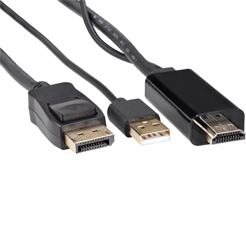 Кабель-переходник/ Кабель-переходник HDMI(M) +USB---> DP(M) 4K*60Hz 1.8M, VCOM <CG599AC-1.8M>
