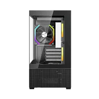 корпус 1STPLAYER CV6 ARGB Black / mATX / 3x120mm ARGB & 2x120mm fans / CV6-BK-2FAR-2FH7R-1FH7