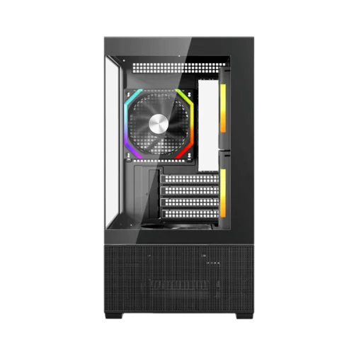корпус 1STPLAYER CV6 ARGB Black / mATX / 3x120mm ARGB & 2x120mm fans / CV6-BK-2FAR-2FH7R-1FH7