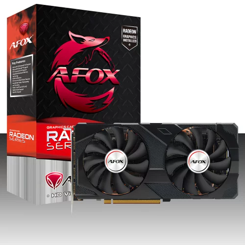 Видеокарта Afox RX5700XT 8GB GDDR6 256bit 3xDP HDMI 2FAN RTL (AFRX5700XT-8GD6H6-V4)