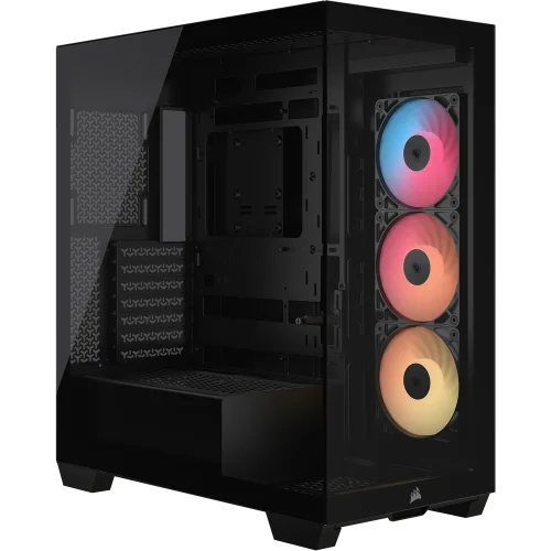 Корпус без блока питания/ Case Corsair 3500X RS-R ARGB, Midi-Tower, TG, 3x120mm ARGB, 2xUSB-A 3.2, 1xUSB 3.2 Type-C, E-ATX, ATX, mATX, mITX Black (CC-9011322-WW)