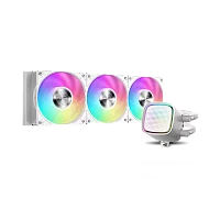 Водяное охлаждение для процессора/ Water Cooling System SAMA L50 360WH (320W, 360mm, White, ARGB/ Fans: 3x120mm, 72.3CFM, 28dBA, 2200RPM/ Pump height 65mm, 30dBA, 3000RPM, Rad thickness 27mm/ S: 1851, (L50-WHWAYX03-G)