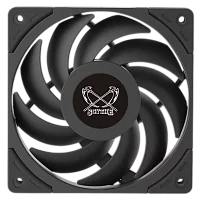 Кулер для корпуса/ Case Cooler Scythe Wonder Tornado 120 (120x120x26mm, 4-pin PWM, 60.29CFM, 26.88dBA, 2000RPM, Black) (WT1225FD20-P)