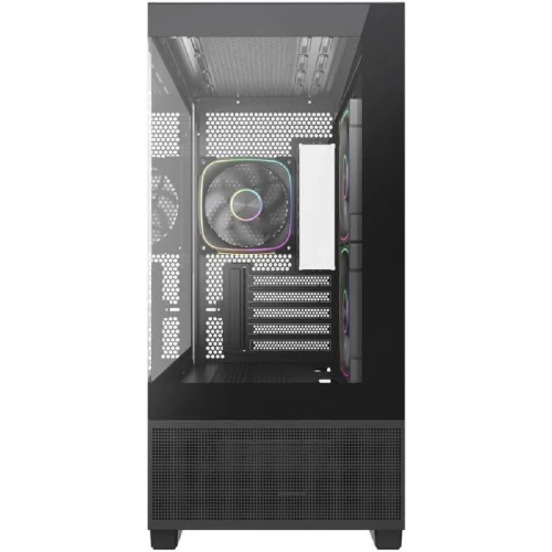 Powercase Корпус Vision Micro S4B, Tempered Glass, Type-C, 3x 120mm ARGB PWM Fan, ARGB+PWM HUB, чёрный, mATX (CVMMSHB-A3) фото 2