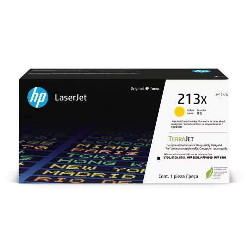 Тонер-картридж/ HP 213X Yellow High Yield Original LaserJet Toner Cartridge (W2132X)