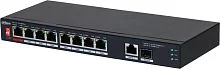 Коммутатор Dahua DH-PFS3110-8ET1GT1GF-96 8x100Мбит/ с 1x1Гбит/ с 8PoE 96W неуправляемый
