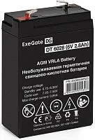Exegate EX282946RUS Аккумуляторная батарея DT 6028 (6V 2.8Ah, клеммы F1)