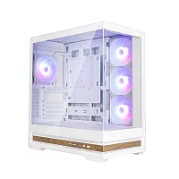 корпус ZALMAN P40 NAMU, ATX, WHITE, WINDOW, WOODEN ELEMENTS, 2xCombo(2.5” or 3.5”), 1xUSB TYPE-C, 2xUSB3.0, SIDE 3x120mm ARGB, REAR 1x120mm ARGB (P40 NAMU WHITE)
