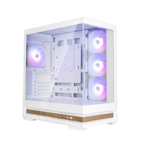 корпус ZALMAN P40 NAMU, ATX, WHITE, WINDOW, WOODEN ELEMENTS, 2xCombo(2.5” or 3.5”), 1xUSB TYPE-C, 2xUSB3.0, SIDE 3x120mm ARGB, REAR 1x120mm ARGB (P40 NAMU WHITE)