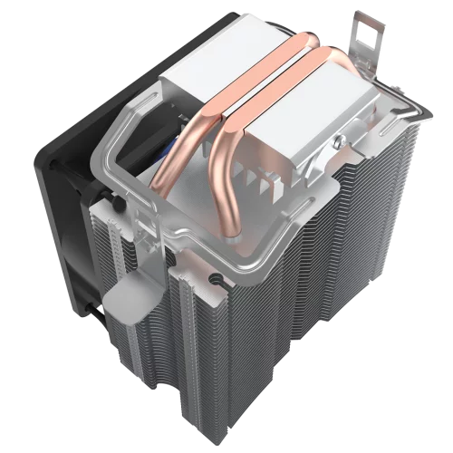 Кулер для процессора/ CPU Cooler PCCooler S93 V2 (100W, 3-pin, 125mm, Al/Cu, 2x6mm, 1x92mm, 48CFM, 22dBA, 2200RPM, S: 1700/1200/115X, AM5/AM4, silver, black) фото 3