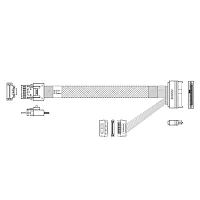 Кабель Amphenol RSL38-2309 Slimline SASx4 -to- U.2 (SFF8639), 85 Ohm, PCIe Gen3, 75СM