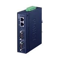 конвертер/ PLANET IP30 Industrial 2-Port RS232/ RS422/ RS485 Serial Device Server (2 x 10/ 100TX, -40~75 degrees C, 15KV isolation, dual 12~48V DC ) (ICS-2200T)