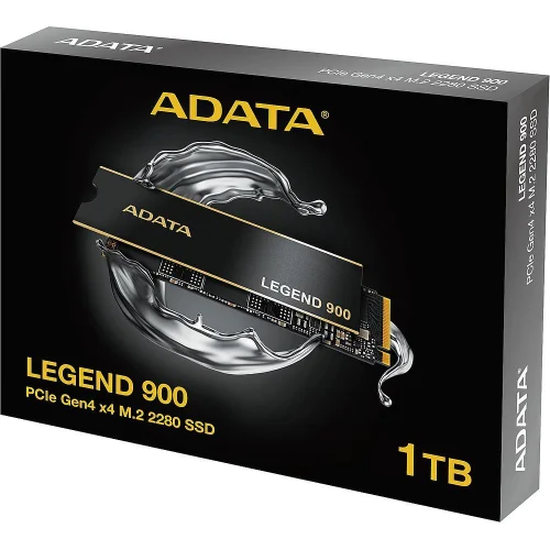 Твердотельный накопитель/ ADATA SSD LEGEND 900, 1024GB, M.2(22x80mm), NVMe 1.4, PCIe 4.0 x4, 3D NAND, R/W 7000/4700MB/s, IOPs н.д./н.д., TBW 600, DWPD 0.14, with Heat Sink (5 лет) (SLEG-900-1TCS) фото 7