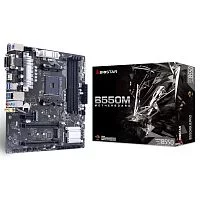 B550MX/ E PRO, Socket AM4, AMD B550, 2xDDR4-2933, D-SUB+DVI-D+HDMI, 2xPCI-Ex16, 1xPCI-Ex1, 4xSATA3(RAID 0/ 1/ 10), 2xM.2, 8 Ch Audio, GLan, WiFi, (2+4)xUSB2.0, (4+2)xUSB3.2, 1xPS/ 2, mATX, RTL, {20} (685130) (B550MX/E PRO)