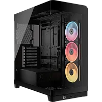 Корпус без блока питания/ Case Corsair Frame 4500X LX-R RGB iCUE LINK, Midi-Tower, TG, 3x120mm ARGB reverse fans, 2xUSB-A 3.2, 1xUSB 3.2 Type-C, E-ATX, ATX, mATX, mITX Black (CC-9011316-WW)