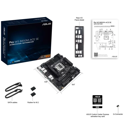 Материнская плата ASUS PRO WS B850M-ACE SE AM5 ATX 4xDDR5 2xPCIEx16 2xM.2 2хUSB-C DP HDMI VGA 10GLAN 2.5GLAN (90MB1MN0-M0EAY0) фото 8