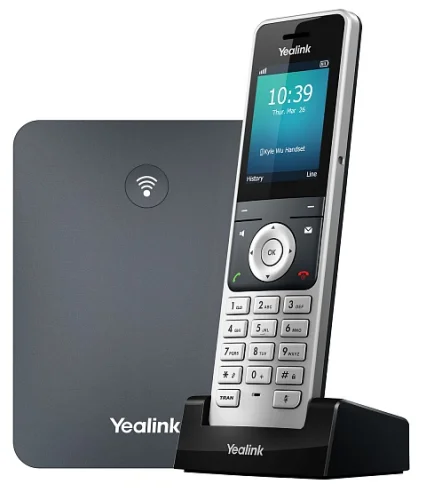 Телефон YEALINK DECT-трубка Yealink W76P DECT (база W70B+трубка W56H) до 10 SIP-аккаунтов, до 10 трубок на базу, до 20 одноврем. Вызовов (W76P#TRL)