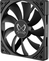Кулер для корпуса/ Case Cooler Scythe Kaze Flex II 120 Slim (120x120x15mm, 4-pin PWM, 48CFM, 27.8dBA, 1800RPM, Black) (KFS1215FD18-P)