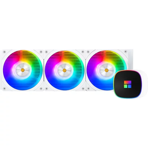 Система жидкостного охлаждения Thermalright Frozen Horizon 360 White ARGB, радиатор 360 мм, 2150 об/ мин, 28 дБА, PWM, ARGB подсветка, белый (F-HORIZON-360-WH)