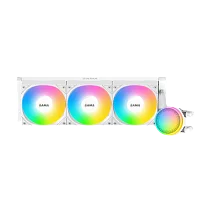 Водяное охлаждение для процессора/ Water Cooling System SAMA L60 White (360mm, White, ARGB/ Fans: 3x120mm, 82.79CFM, 29dBA, 2000RPM/ Pump height 52mm, 29dBA, 2500RPM, Rad thickness 27mm/ S: 1851, 1700 (L60-WHWAYXO3-G)