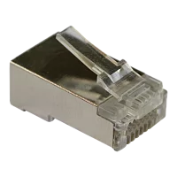 Коннектор RJ45 тип EZ, 8P8C, STP, Cat.5e, универсальный, со вставкой, покрытие 50 микрон,100 шт. (LAN-EZ45-8P8C/ S5E-100) (LAN-EZ45-8P8C/S5E-100)