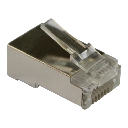 Коннектор RJ45 тип EZ, 8P8C, STP, Cat.5e, универсальный, со вставкой, покрытие 50 микрон,100 шт. (LAN-EZ45-8P8C/ S5E-100) (LAN-EZ45-8P8C/S5E-100)