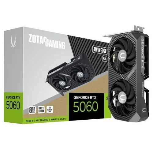 Видеокарта Zotac RTX 5060 TWIN EDGE PLUS 8GB GDDR7 128bit 3xDP HDMI 2FAN MEDIUM PACK (ZT-B50600E2-10M)