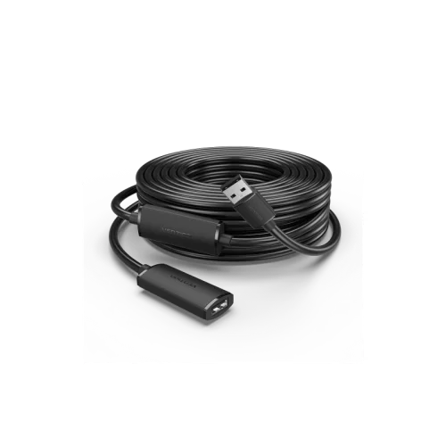 Активный кабель-удлинитель Vention USB 2.0 AM/AF с усилителем - 10м Черный (CBKBL)