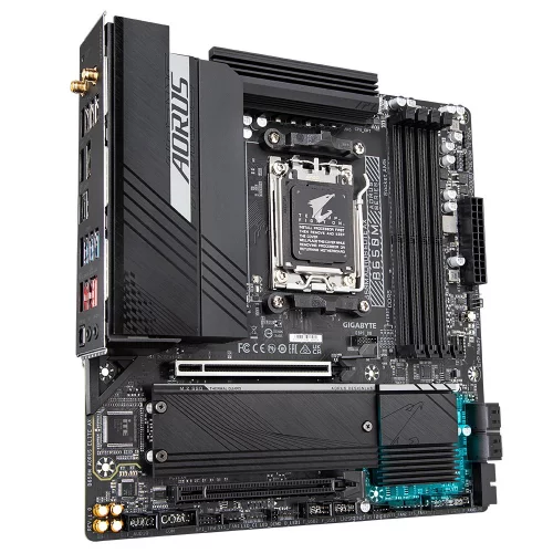 Материнская плата Gigabyte OEM B650M AORUS ELITE AX, Socket AM5, AMD B650, 4xDDR5-5200, HDMI+DP,2xPCI-Ex16,4xSATA3(RAID 0/ 1/ 10) 2xM.2, 8 Ch Audio, 2.5GLan, WiFi, (4+4)xUSB2.0, (7+2)xUSB3.2, (1+1)xUSB3.2 Typ (B650M AORUS ELITE AX||OEM) фото 2