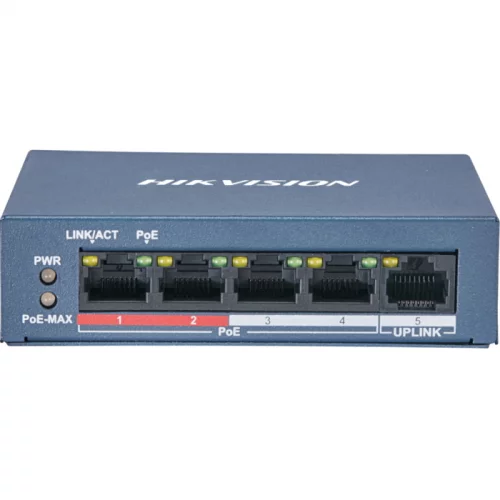 Коммутатор Hikvision DS-3E0105P-E/M(B) 4x 10/100 PoE (DS-3E0105P-E/M(B)) фото 2