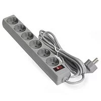 Exegate EX119394RUS Сетевой фильтр Exegate SP-6-5G (6 розеток, 5м, евровилка, серый)