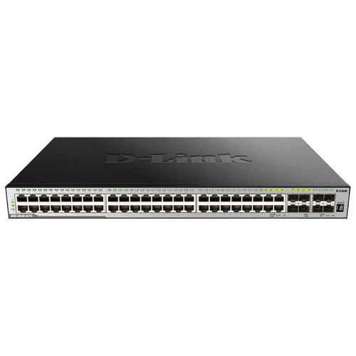 Коммутатор/ DGS-3630-52TC/A1ASI,DGS-3630-52TC/*SI Managed L3 Stackable Switch 44x1000Base-T, 4x10GBase-X SFP+, 4xCombo 1000Base-T/SFP, Surge 6KV, CLI, 1000Base-T Management, RJ45 Console, mini-USB Console, USB, RPS, Alar (DGS-3630-52TC/A2ASI)