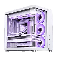 Корпус без блока питания/ Case JONSBO TK-2, Midi-Tower, TG, no fans, 1xUSB-A 3.2 + 1xUSB-C 3.2, ATX, mATX, mITX White (TK-2 WHITE)