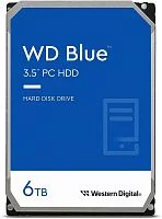 Жесткий диск/ HDD WD SATA3 6Tb Blue 5400 256Mb 1 year warranty (replacement WD60EZAZ, WD60EZRZ) (WD60EZAX)