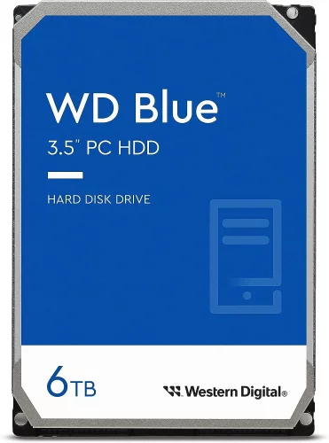 Жесткий диск/ HDD WD SATA3 6Tb Blue 5400 256Mb 1 year warranty (replacement WD60EZAZ, WD60EZRZ) (WD60EZAX)