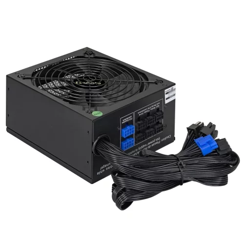 Exegate EX292210RUS Серверный БП 600W ExeGate ServerPRO-600RADS (ATX, for 3U+ cases, APFC, КПД 80% (80 PLUS), 14cm fan, 24pin, (4+4)pin, PCIe, 5xSATA, 4xIDE, FDD, Cable Management, black) фото 2