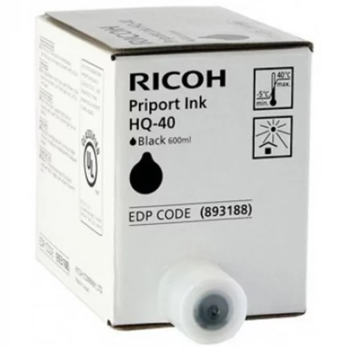 Чернила для дупликатора тип HQ40 черные (5 картриджей*600мл)/ RICOH PRIPORT BLACK INK HQ40( 5 картриджей*600мл) (817225)