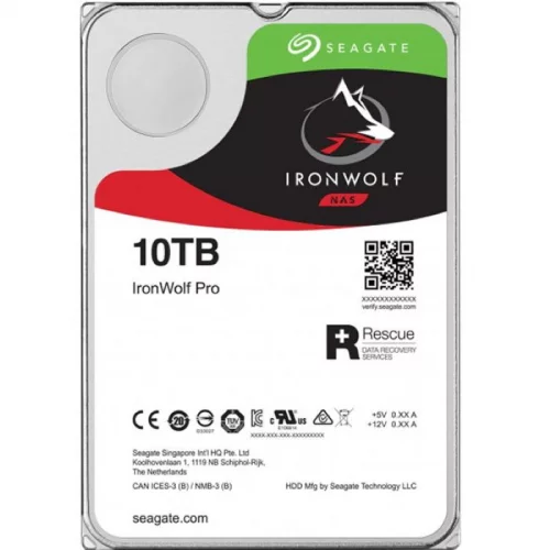 Жесткий диск HDD Seagate 3.5 12TB IronWolf Pro SATA 6Gb/ s 256Mb 7200rpm (ST10000NE0008)