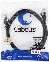 Cabeus PC-UTP-RJ45-Cat.5e-1.5m-BK Патч-корд U/ UTP, категория 5е, 2xRJ45/ 8p8c, неэкранированный, черный, PVC, 1.5м