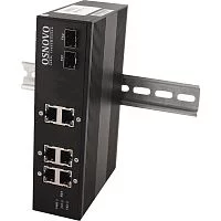 Промышленный PoE коммутатор Gigabit Ethernet OSNOVO SW-8062/IC Промышленный PoE коммутатор Gigabit Ethernet на 8 портов. Порты: 6 x GE (10/100/1000Base-T) с PoE (до 25W) + 2 x GE SFP (1000Base-X). Вход для резервного питания. Встроенная грозозащ