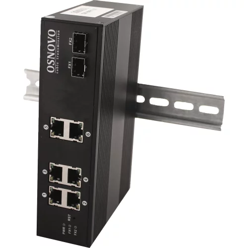 Промышленный PoE коммутатор Gigabit Ethernet OSNOVO SW-8062/IC Промышленный PoE коммутатор Gigabit Ethernet на 8 портов. Порты: 6 x GE (10/100/1000Base-T) с PoE (до 25W) + 2 x GE SFP (1000Base-X). Вход для резервного питания. Встроенная грозозащ