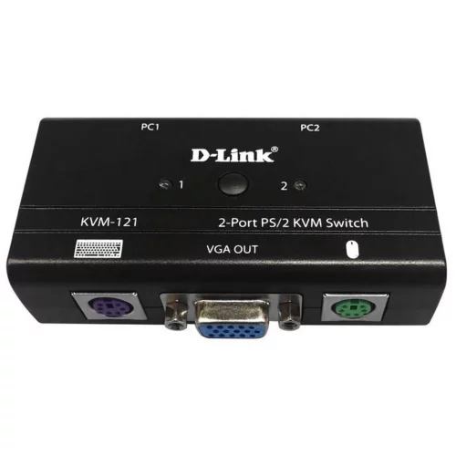 Коммутатор/ KVM-121 2-port KVM Switch, VGA+PS/2 ports (KVM-121/B1A)