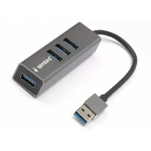 Gembird Разветвитель USB3.1 4xUSB, кабель USB 17см, алюминий (UHB-C454)
