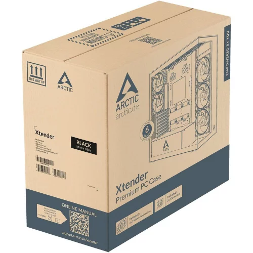 Корпус для ПК Arctic Cooling ARCTIC Xtender (Mirror Black) арт. ACPCC00018A фото 9
