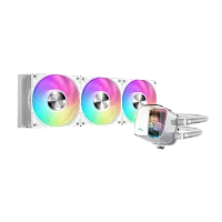 Водяное охлаждение для процессора/ Water Cooling System SAMA L70 240WH (290W, 240mm, White, ARGB/ Fans: 2x120mm, 72.3CFM, 28dBA, 2200RPM/ Pump height 66mm, 3000RPM, Rad thickness 27mm/ S: 1851, 1700, (L70-WHWAYX02-G)