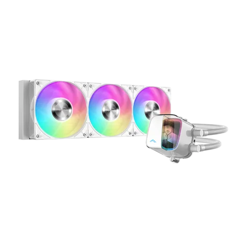 Водяное охлаждение для процессора/ Water Cooling System SAMA L70 240WH (290W, 240mm, White, ARGB/ Fans: 2x120mm, 72.3CFM, 28dBA, 2200RPM/ Pump height 66mm, 3000RPM, Rad thickness 27mm/ S: 1851, 1700, (L70-WHWAYX02-G)