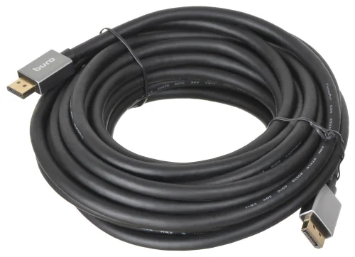 Кабель аудио-видео Buro V1.4 DisplayPort (m)/DisplayPort (m) 10м. позолоч.конт. черный (BHP-DPP-1.4-10G)