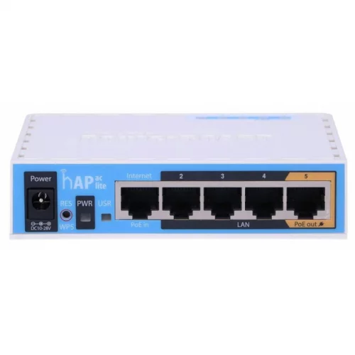 Маршрутизатор/ hAP ac lite Dual-Concurrent 2.4/5GHz AP, 802.11ac, Five Ethernet ports, PoE-out on port 5, USB for 3G/4G support (RB952UI-5AC2ND) фото 2