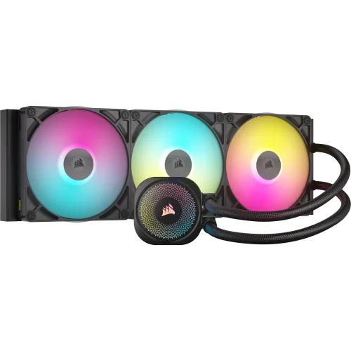 Система жидкостного охлаждения/ Water Cooling System Corsair iCUE LINK TITAN 420 RX RGB (420mm, Black, RGB/ Fans: 3x140mm, 94.7CFM, 36dBA, 1700RPM/ S: 1851, 1700, AM5, AM4) (CW-9061019-WW)